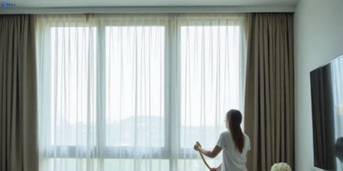 Delicate sheer drape cleaning scarborough-nsw Matty Curtain Cleaning