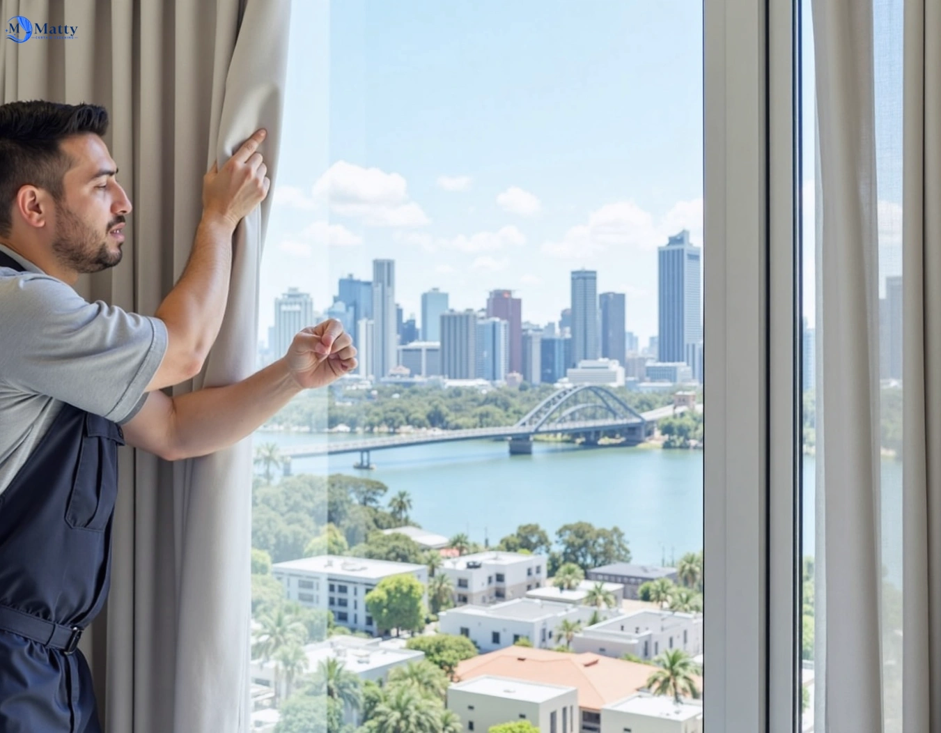 Professional curtain steam cleaning service scarborough-nsw QLD by Matty Curtain Cleaning